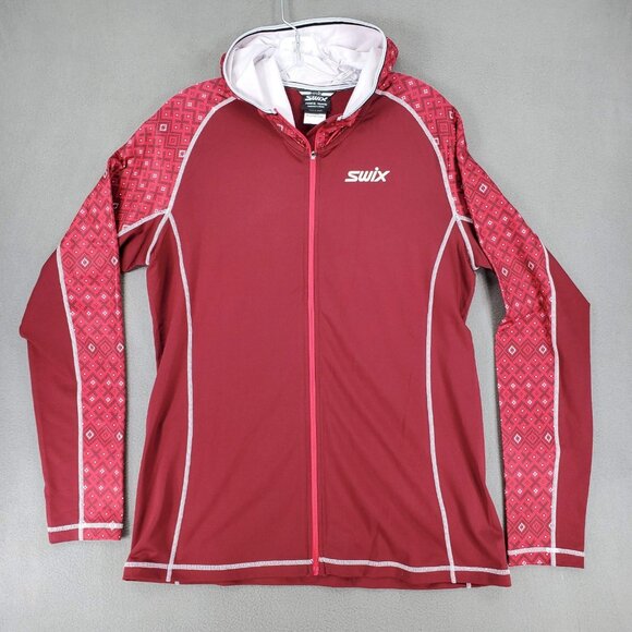 Swix Myrene Womens Hooded Full Zip Jacket XL Norway Nordic Ski Bike Outdoor - Picture 1 of 6